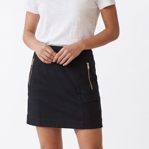 Marc By Marc Jacobs - Black Mini Skirt with Gold Zippers - Size Medium